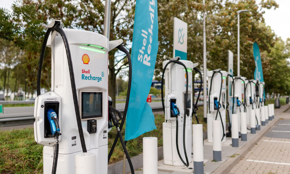 An electric charge station