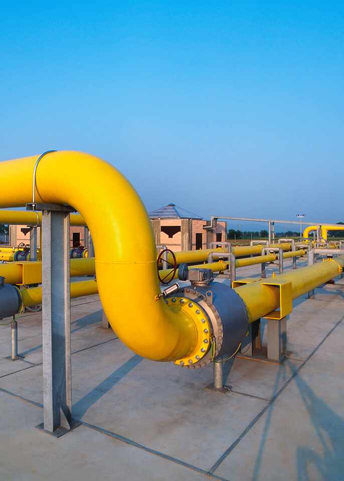 A large yellow pipe