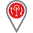 Reforestation pin relating to points on the globe