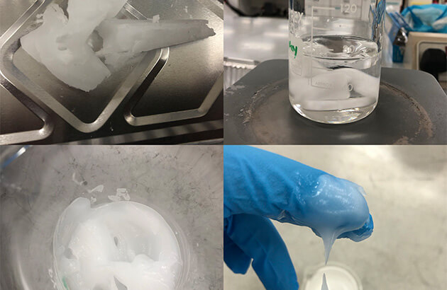 In house capability on pet gel evaluation