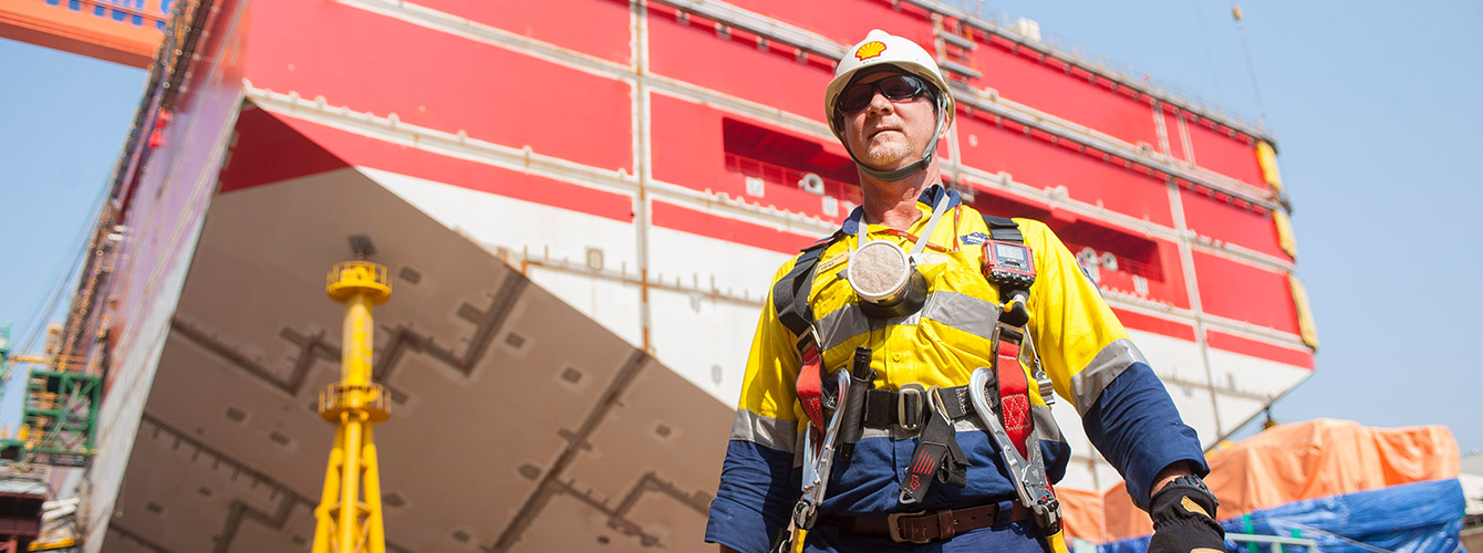 Male worker at FLNG project, S Korea